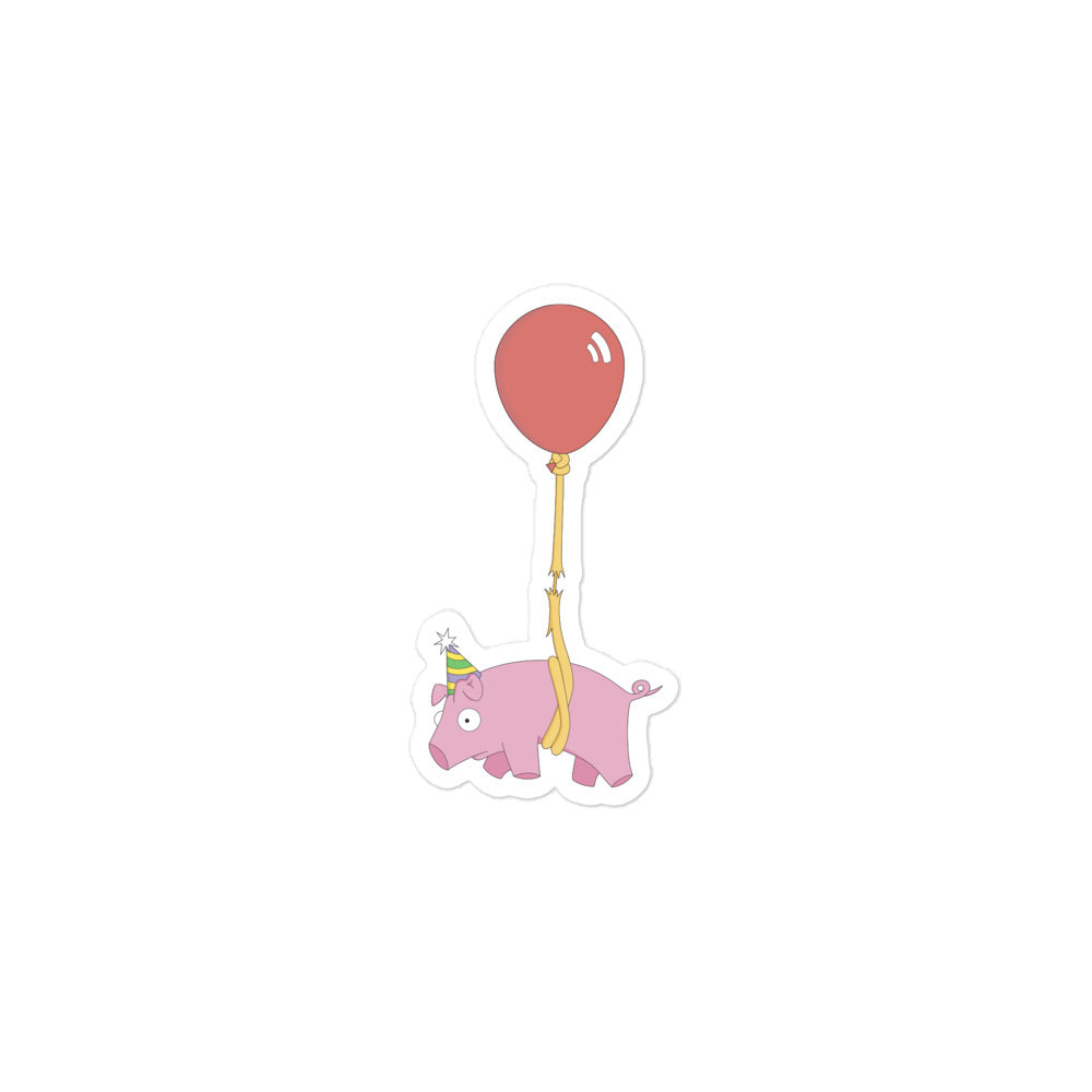 Pig On A String Sticker