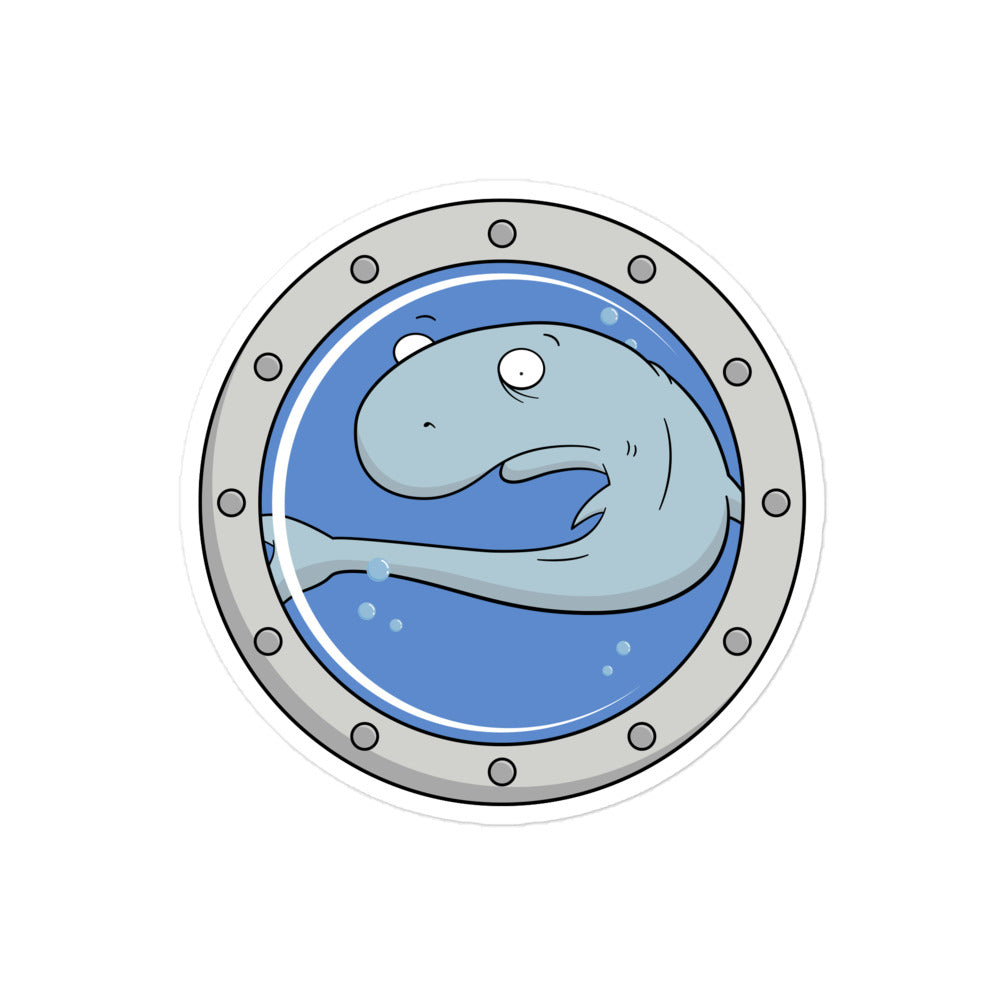 Whale Submarine Window Sticker